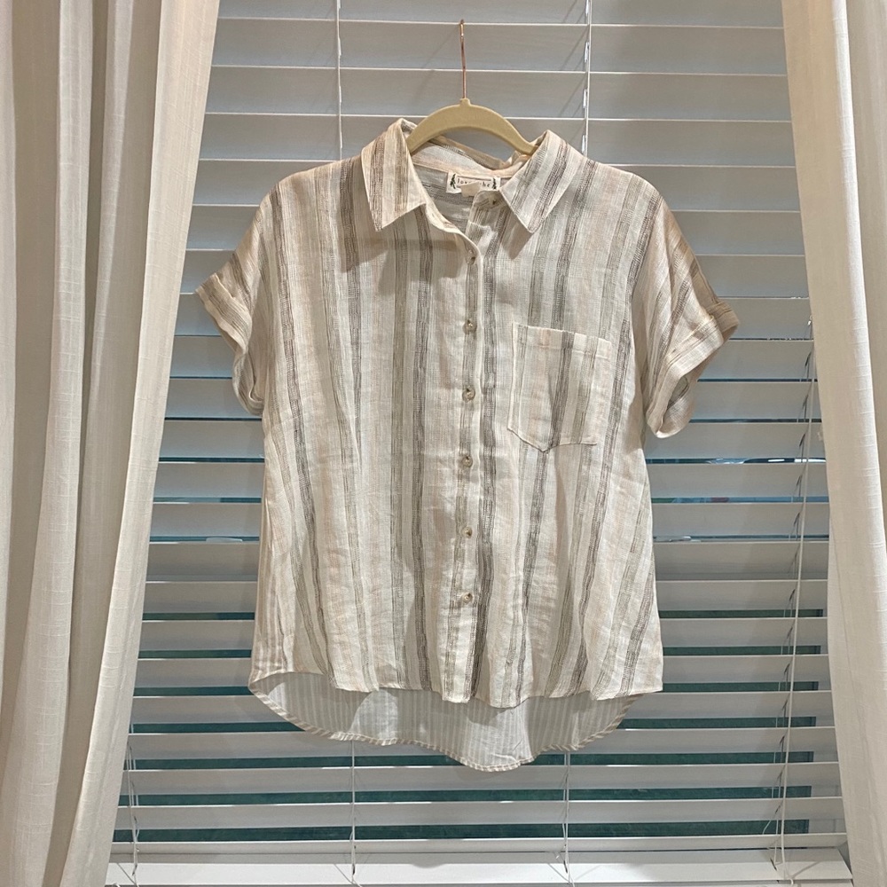 Love Riche White Stripped Top